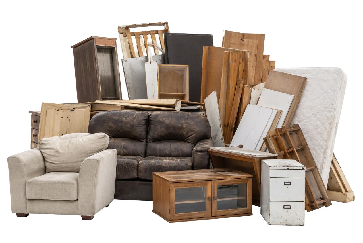 Household waste ready for collection
